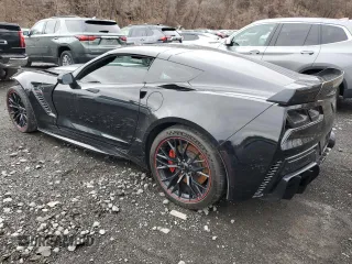 2017 Chevrolet Corvette Z06 1LZ with VIN 1G1YP2D66H5600182, listed as a Copart auction lot 48199795 with 38,326 mi miles and Salvage Title. Bid and sale history available at carsss.com. Image 2.