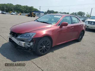 2008 Lexus IS 250 with VIN JTHCK262882027649, listed as a Copart auction lot 60281105 with 160,383 mi miles and Salvage title. Bid and sale history available at DreamBid. Image 1.