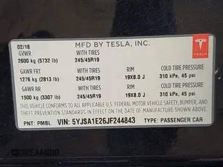 2018 Tesla Model S 75D с VIN 5YJSA1E26JF244843, выставлен на аукционе IAAI как лот 42585984 с пробегом 70 893 миль миль и . История ставок и продаж доступна на DreamBid. Изображение 9.