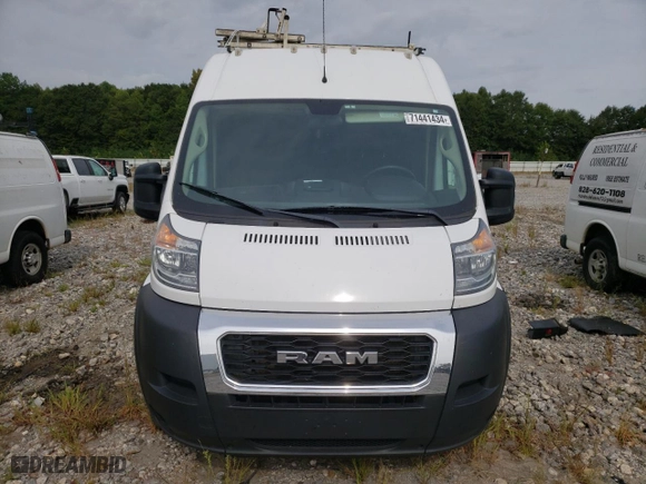 2020 Ram ProMaster Cargo Van with VIN 3C6TRVBG5LE132409, listed as a Copart auction lot 71441434 with 120,930 mi miles and Salvage Title. Bid and sale history available at carsss.com. Image 5.