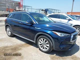 2019 Infiniti QX50 Essential with VIN 3PCAJ5M18KF125687, listed as a IAAI auction lot 42386202 with 94,071 mi miles and . Bid and sale history available at DreamBid. Image 1.