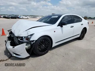 2015 Lexus LS 460 with VIN JTHCL5EF5F5023802, listed as a Copart auction lot 61601925 with 110,064 mi miles and Salvage title. Bid and sale history available at DreamBid. Image 1.