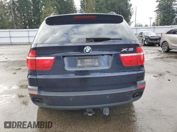 2007 BMW X5 3.0si with VIN 5UXFE43547L016641, listed as a Copart auction lot 49328355 with 0 mi miles and Salvage Title. Bid and sale history available at carsss.com. Image 6.