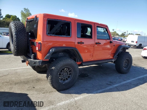 2015 Jeep Wrangler Unlimited Rubicon with VIN 1C4BJWFG7FL719038, listed as a Copart auction lot 51507205 with 62,664 mi miles and Salvage Title. Bid and sale history available at carsss.com. Image 3.