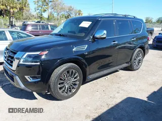2022 Nissan Armada Platinum with VIN JN8AY2DA0N9390388, listed as a IAAI auction lot 41291488 with 42,545 mi miles and . Bid and sale history available at DreamBid. Image 2.