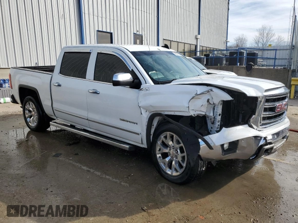 2015 GMC Sierra 1500 SLT with VIN 3GTU2VEC8FG343266, listed as a Copart auction lot 45917455 with Not Provided miles and Salvage Title. Bid and sale history available at DreamBid. Image 4.