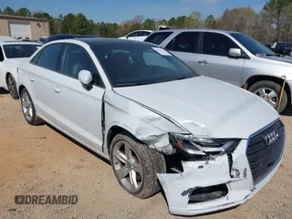 2018 Audi A3 Sedan Premium with VIN WAUAUGFF5J1052777, listed as a IAAI auction lot 41913349 with 82,977 mi miles. Bid and sale history available at carsss.com. Image 1.