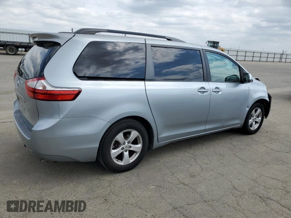 2015 Toyota Sienna LE AAS with VIN 5TDKK3DCXFS610082, listed as a Copart auction lot 53857835 with 119,335 mi miles and Salvage Title. Bid and sale history available at carsss.com. Image 3.