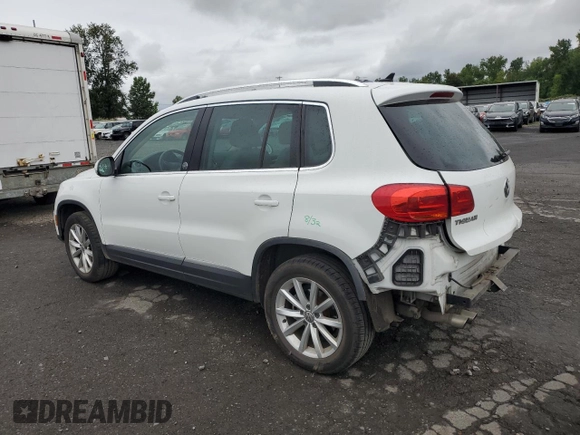 2017 Volkswagen Tiguan Wolfsburg Edition with VIN WVGRV7AX0HK003389, listed as a Copart auction lot 59709615 with 88,491 mi miles and Salvage title. Bid and sale history available at DreamBid. Image 2.