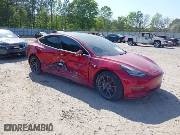 2020 Tesla Model 3 Long Range with VIN 5YJ3E1EB5LF783269, listed as a IAAI auction lot 42085024 with 80,939 mi miles. Bid and sale history available at carsss.com. Image 1.
