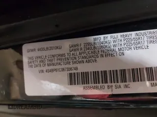2006 Subaru Legacy Outback z VIN 4S4BP61C067356749, wystawiony jako IAAI lot #42162697 z przebiegiem 147 753 mil mil oraz . Historia ofert i sprzedaży dostępna na DreamBid. Obrazek 9.