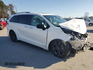 2021 Toyota Sienna XSE with VIN 5TDDRKEC8MS053408, listed as a Copart auction lot 43461845 with Not Provided miles and Salvage Title. Bid and sale history available at DreamBid. Image 4.
