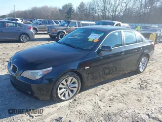 2005 BMW 5 Series 545i with VIN WBANB33515B089725, listed as a IAAI auction lot 41504335 with 117,657 mi miles and . Bid and sale history available at carsss.com. Image 17.
