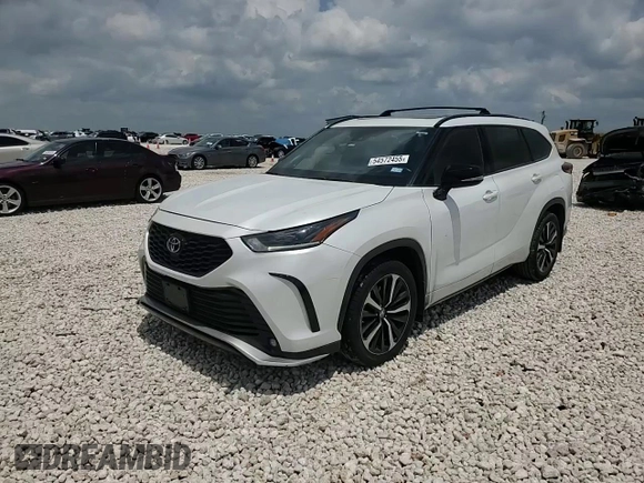 2022 Toyota Highlander XSE with VIN 5TDJZRAH7NS097169, listed as a Copart auction lot 54572455 with 86,007 mi miles and Salvage title. Bid and sale history available at DreamBid. Image 14.