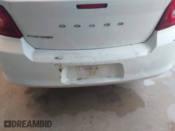 2013 Dodge Avenger SE with VIN 1C3CDZAB1DN712729, listed as a IAAI auction lot 41980859 with 250,356 mi miles and . Bid and sale history available at DreamBid. Image 15.