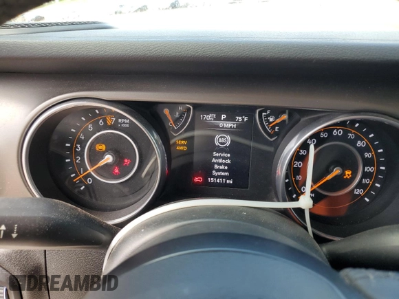 2018 Jeep Wrangler Unlimited Sport S z VIN 1C4HJXDG5JW136672, wystawiony jako Copart lot #60204425 z przebiegiem 151 411 mil mil oraz Szkoda całkowita • Salvage title. Historia ofert i sprzedaży dostępna na DreamBid. Obrazek 9.