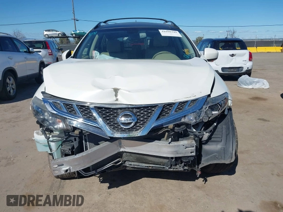 2012 Nissan Murano SL with VIN JN8AZ1MW0CW232649, listed as a IAAI auction lot 41698349 with 32,108 mi miles and . Bid and sale history available at DreamBid. Image 13.