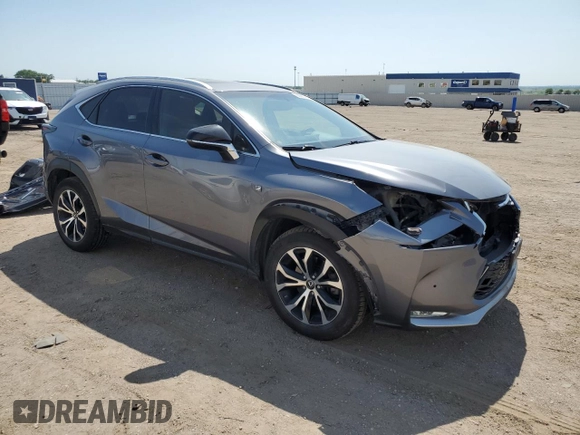 2015 Lexus NX 200t with VIN JTJBARBZ0F2042359, listed as a Copart auction lot 60985705 with 147,584 mi miles and Salvage title. Bid and sale history available at DreamBid. Image 4.