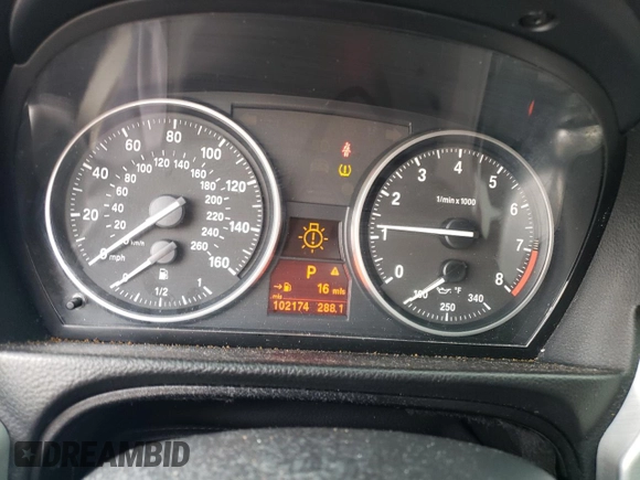 2009 BMW 3 Series 335i with VIN WBAPM73579E190895, listed as a Copart auction lot 63645945 with 102,174 mi miles and Salvage title. Bid and sale history available at DreamBid. Image 9.