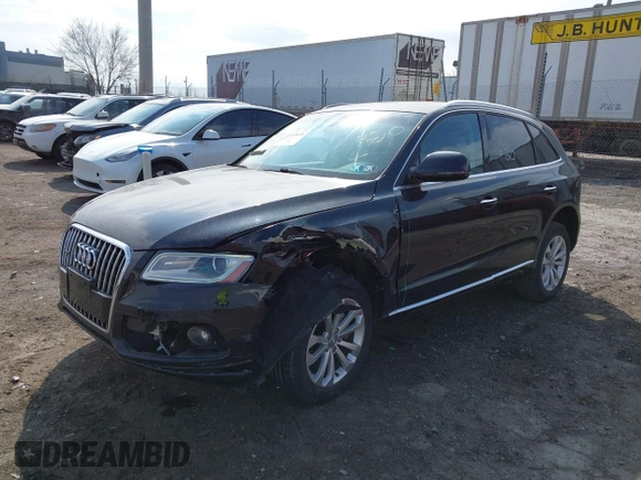2016 Audi Q5 Premium Plus with VIN WA1L2AFP5GA036606, listed as a IAAI auction lot 41696026 with 102,893 mi miles. Bid and sale history available at carsss.com. Image 2.