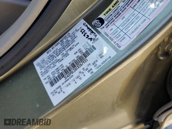 2012 Ford Fusion Hybrid with VIN 3FADP0L3XCR267935, listed as a Copart auction lot 54770805 with 144,794 mi miles and Salvage title. Bid and sale history available at DreamBid. Image 12.