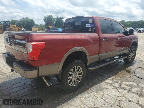 2017 Nissan Titan Pro-4X z VIN 1N6BA1F43HN562363, wystawiony jako Copart lot #58604115 z przebiegiem 102 412 mil mil oraz Czysty tytuł • Clean title. Historia ofert i sprzedaży dostępna na DreamBid. Obrazek 3.