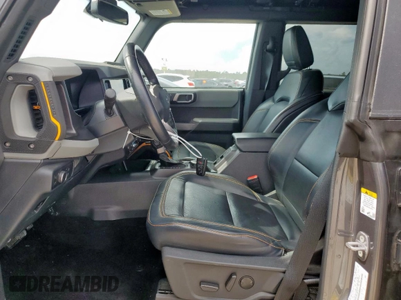 2021 Ford Bronco with VIN 1FMEE5DP3MLB06714, listed as a Copart auction lot 62336425 with 40,947 mi miles and Salvage title. Bid and sale history available at DreamBid. Image 7.