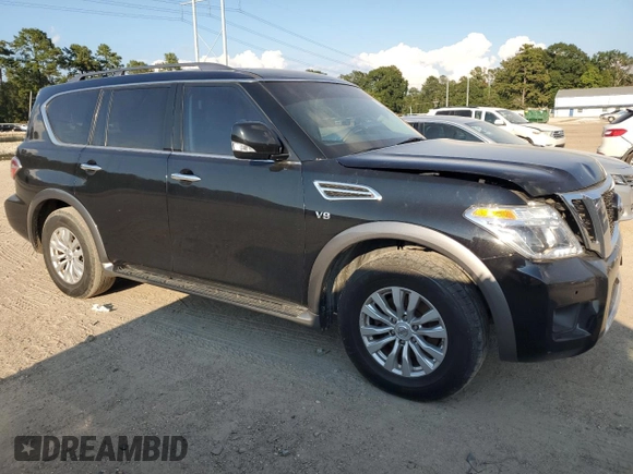2017 Nissan Armada SV with VIN JN8AY2ND5H9004772, listed as a Copart auction lot 72124634 with 180,117 mi miles and Salvage Title. Bid and sale history available at carsss.com. Image 4.