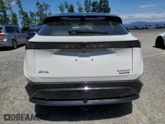 2023 Nissan ARIYA Platinum+ with VIN JN1DF0CD9PM708039, listed as a Copart auction lot 64815065 with 20,236 mi miles and Salvage title. Bid and sale history available at DreamBid. Image 6.