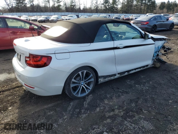 2016 BMW 2 Series 228i xDrive with VIN WBA1L9C52GV767513, listed as a Copart auction lot 43333875 with 46,779 mi miles and Salvage Title. Bid and sale history available at carsss.com. Image 3.