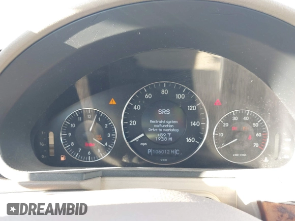 2005 Mercedes-Benz E-Class 3.2L with VIN WDBUF65J05A646577, listed as a IAAI auction lot 41666861 with 106,012 mi miles. Bid and sale history available at carsss.com. Image 7.