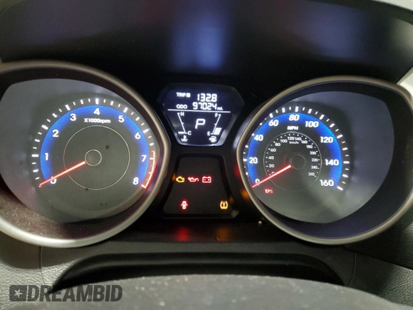 2013 Hyundai Elantra Coupe GS PZEV with VIN KMHDH6AE6DU005060, listed as a Copart auction lot 76603004 with 97,024 mi miles and Salvage Title. Bid and sale history available at carsss.com. Image 9.