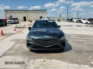 2023 Genesis G70 2.0T with VIN KMTG34TA7PU133747, listed as a Copart auction lot 56338345 with 27,190 mi miles and Salvage title. Bid and sale history available at DreamBid. Image 13.