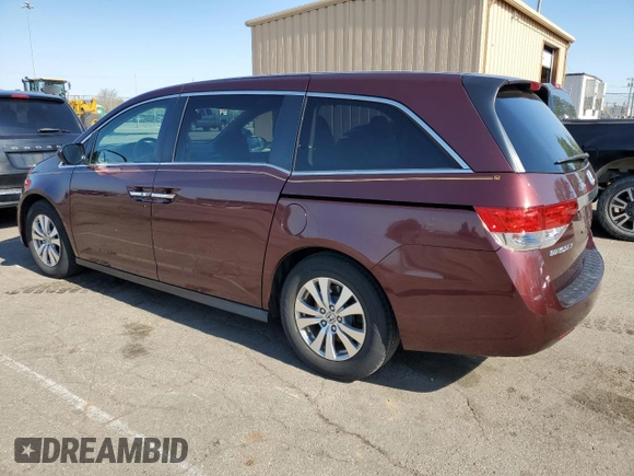 2015 Honda Odyssey EX with VIN 5FNRL5H49FB038016, listed as a Copart auction lot 54004185 with 132,919 mi miles and Salvage Title. Bid and sale history available at DreamBid. Image 2.