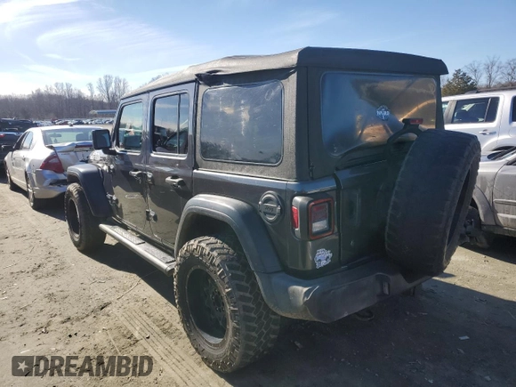 2020 Jeep Wrangler Unlimited Sport S z VIN 1C4HJXDG5LW325387, wystawiony jako Copart lot #41467505 z przebiegiem 104 343 mil mil oraz Szkoda całkowita • Salvage title. Historia ofert i sprzedaży dostępna na DreamBid. Obrazek 2.