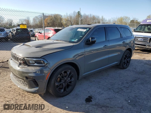 2021 Dodge Durango R/T z VIN 1C4SDJCT5MC558889, wystawiony jako Copart lot #52162305 z przebiegiem 34 543 mil mil oraz Szkoda całkowita • Salvage title. Historia ofert i sprzedaży dostępna na DreamBid. Obrazek 1.