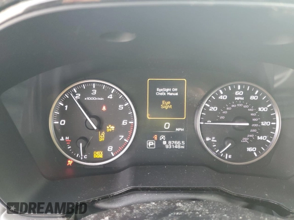 2020 Subaru Legacy with VIN 4S3BWAA67L3011838, listed as a Copart auction lot 89249595 with 93,148 mi miles and Salvage title. Bid and sale history available at DreamBid. Image 9.