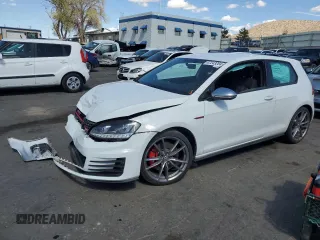 2015 Volkswagen Golf GTI S w/Performance Pkg with VIN 3VWT47AUXFM057367, listed as a Copart auction lot 47243284 with 57,496 mi miles. Bid and sale history available at carsss.com. Image 1.