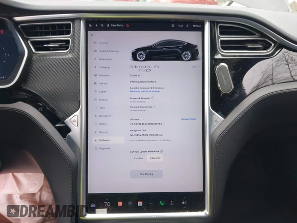2018 Tesla Model S 75D с VIN 5YJSA1E26JF244843, выставлен на аукционе IAAI как лот 42585984 с пробегом 70 893 миль миль и . История ставок и продаж доступна на DreamBid. Изображение 18.