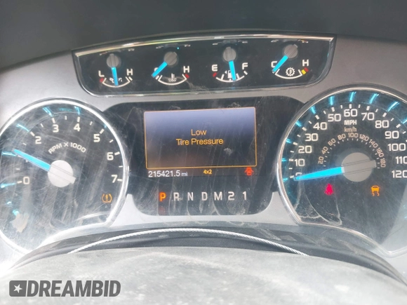 2013 Ford F-150 XL with VIN 1FTFW1ET2DFA66490, listed as a IAAI auction lot 41565863 with 215,421 mi miles. Bid and sale history available at carsss.com. Image 7.
