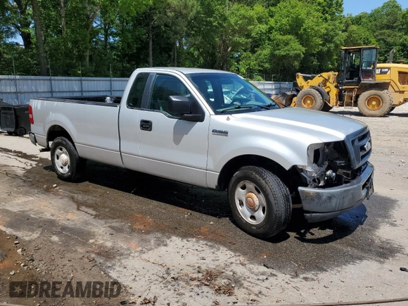 2008 Ford F-150 XL with VIN 1FTVF12548KD52338, listed as a Copart auction lot 57635795 with 115,221 mi miles and Salvage title. Bid and sale history available at DreamBid. Image 4.