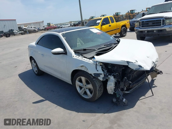 2012 Volkswagen Eos Executive with VIN WVWFW7AH9CV022169, listed as a IAAI auction lot 41795571 with 101,375 mi miles and . Bid and sale history available at DreamBid. Image 1.