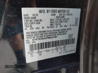 2023 Ford Mustang Mach-E Premium with VIN 3FMTK3SU2PMA97987, listed as a IAAI auction lot 42618167 with 37,904 mi miles and . Bid and sale history available at DreamBid. Image 9.