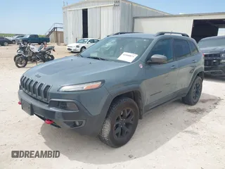 2015 Jeep Cherokee Trailhawk with VIN 1C4PJMBS0FW524479, listed as a IAAI auction lot 41908871 with 118,825 mi miles and . Bid and sale history available at DreamBid. Image 17.