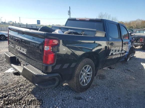 2021 Chevrolet Silverado 1500 Work Truck with VIN 1GCUYAEF0MZ158563, listed as a Copart auction lot 82125294 with 54,103 mi miles and Salvage Title. Bid and sale history available at DreamBid. Image 3.