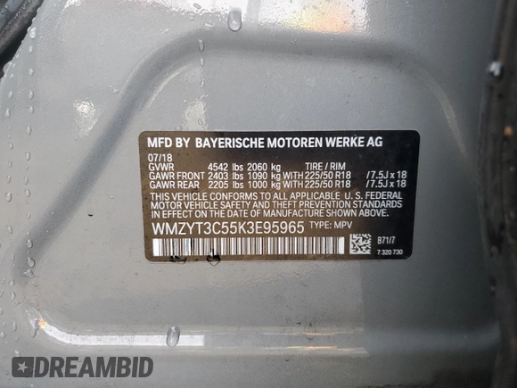 2019 MINI Countryman Cooper S с VIN WMZYT3C55K3E95965, выставлен на аукционе Copart как лот 48428135 с пробегом 69 993 миль миль и Списание • Salvage title. История ставок и продаж доступна на DreamBid. Изображение 14.