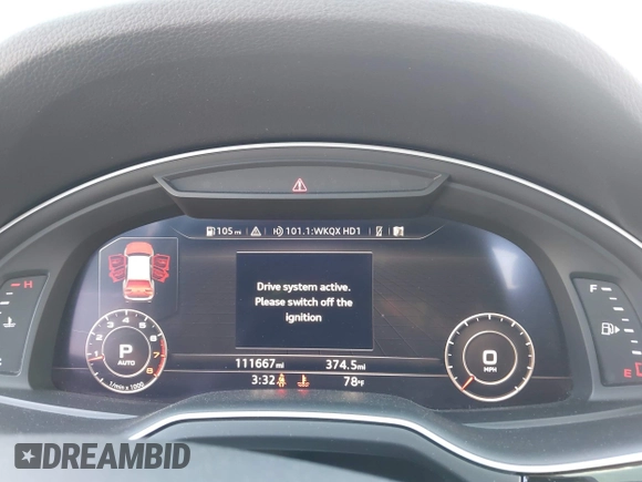 2019 Audi Q7 Premium Plus with VIN WA1LAAF78KD002413, listed as a IAAI auction lot 42212732 with 111,667 mi miles and . Bid and sale history available at DreamBid. Image 7.