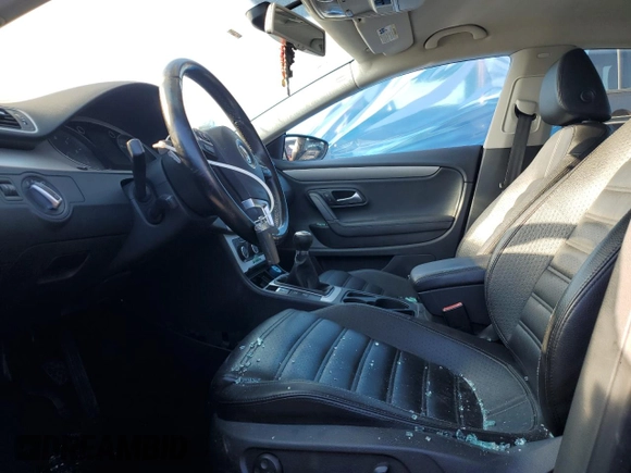 2012 Volkswagen CC Sport PZEV with VIN WVWNP7AN0CE522347, listed as a Copart auction lot 44736245 with 0 mi miles and Salvage Title. Bid and sale history available at carsss.com. Image 7.
