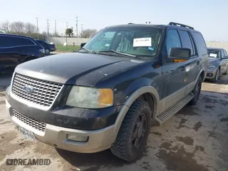 2005 Ford Expedition Eddie Bauer with VIN 1FMFU17595LA63878, listed as a IAAI auction lot 41715409 with 1 mi miles. Bid and sale history available at carsss.com. Image 2.