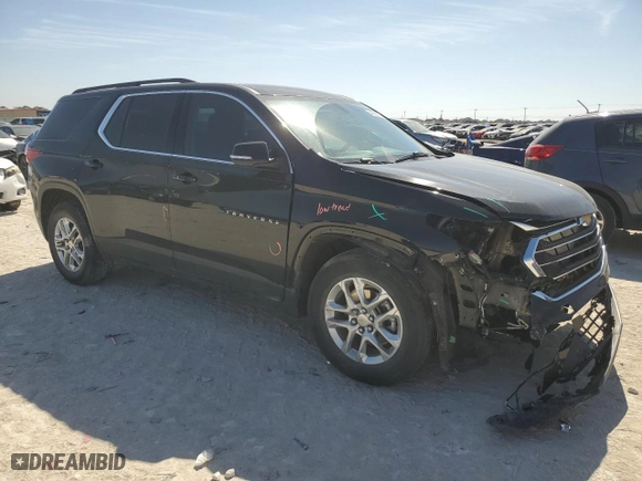 2021 Chevrolet Traverse LT Leather with VIN 1GNERHKW2MJ247877, listed as a Copart auction lot 46808755 with 43,808 mi miles and Salvage Title. Bid and sale history available at carsss.com. Image 4.